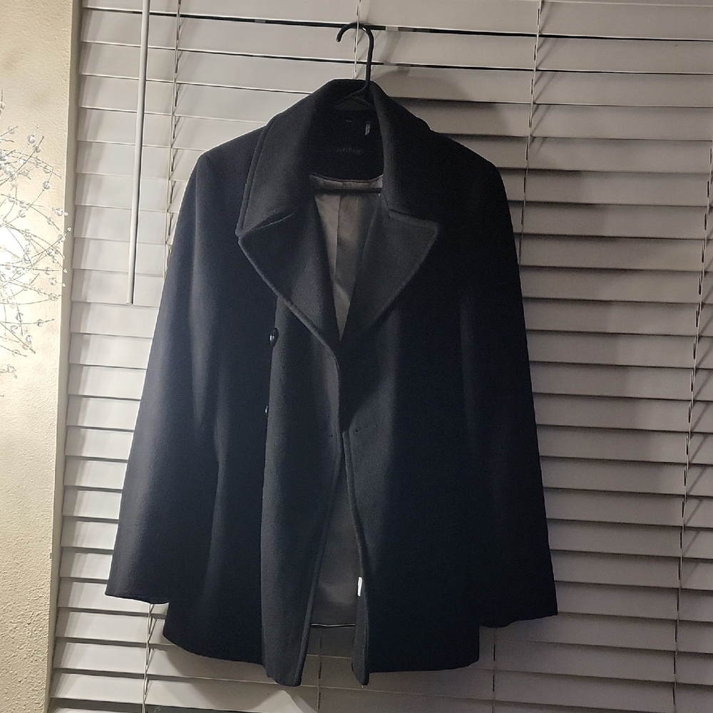 Women's CK Black Pea Coat